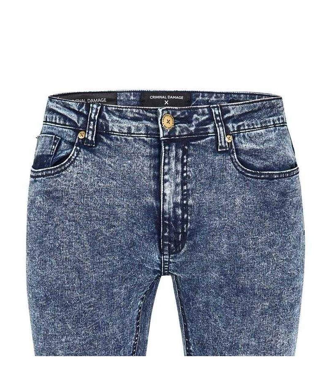 Womens/ladies Skinny Jeans Indigo Criminal Damage-3
