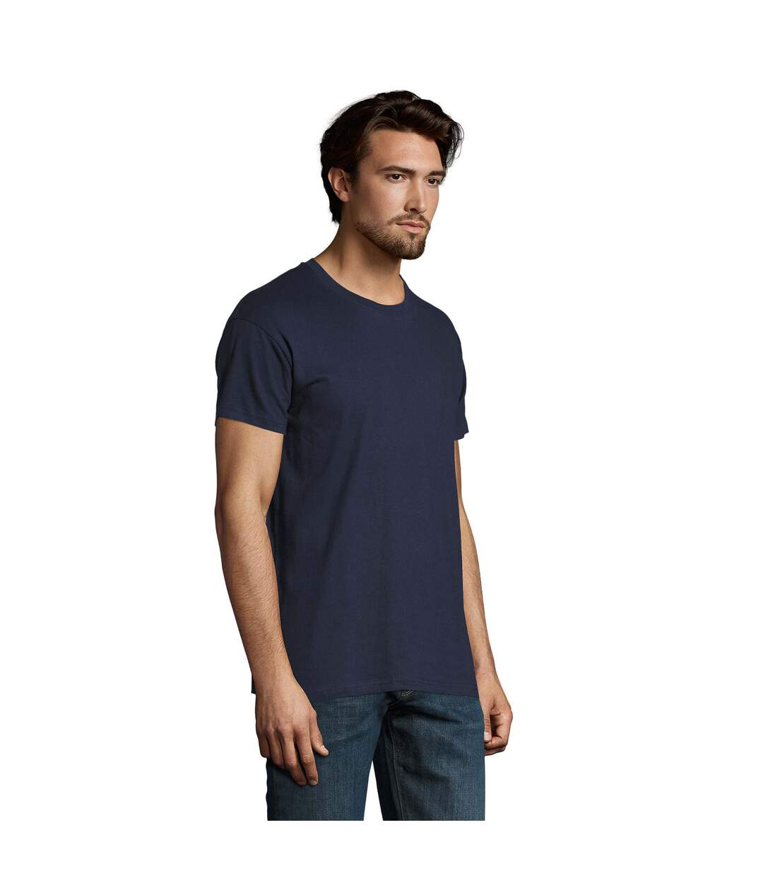 Imperial t-shirt à manches courtes et coupe ajustée homme bleu marine SOLS