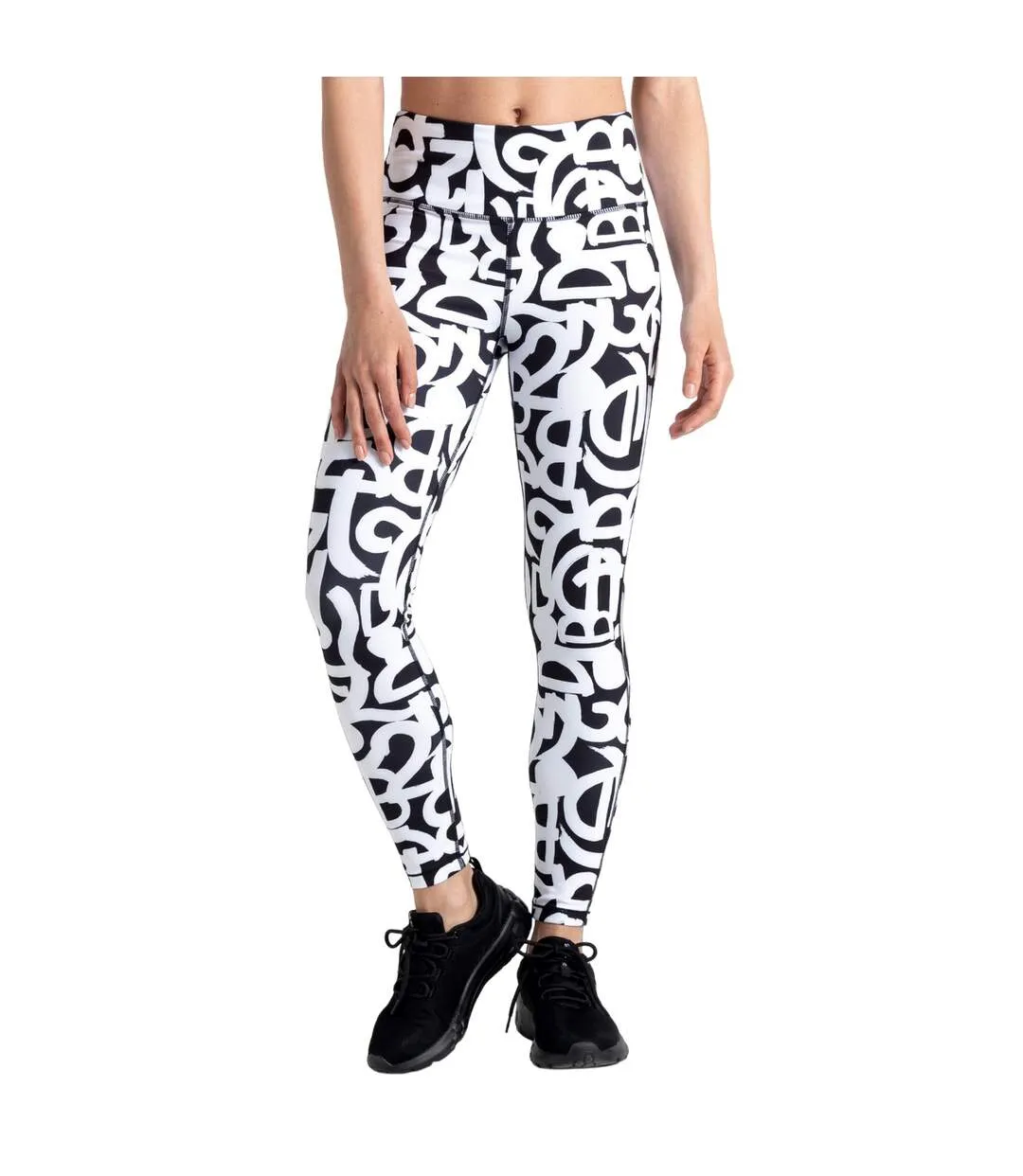 Legging Motif/style Graffiti Influential Femme Noir Blanc Dare 2B-4