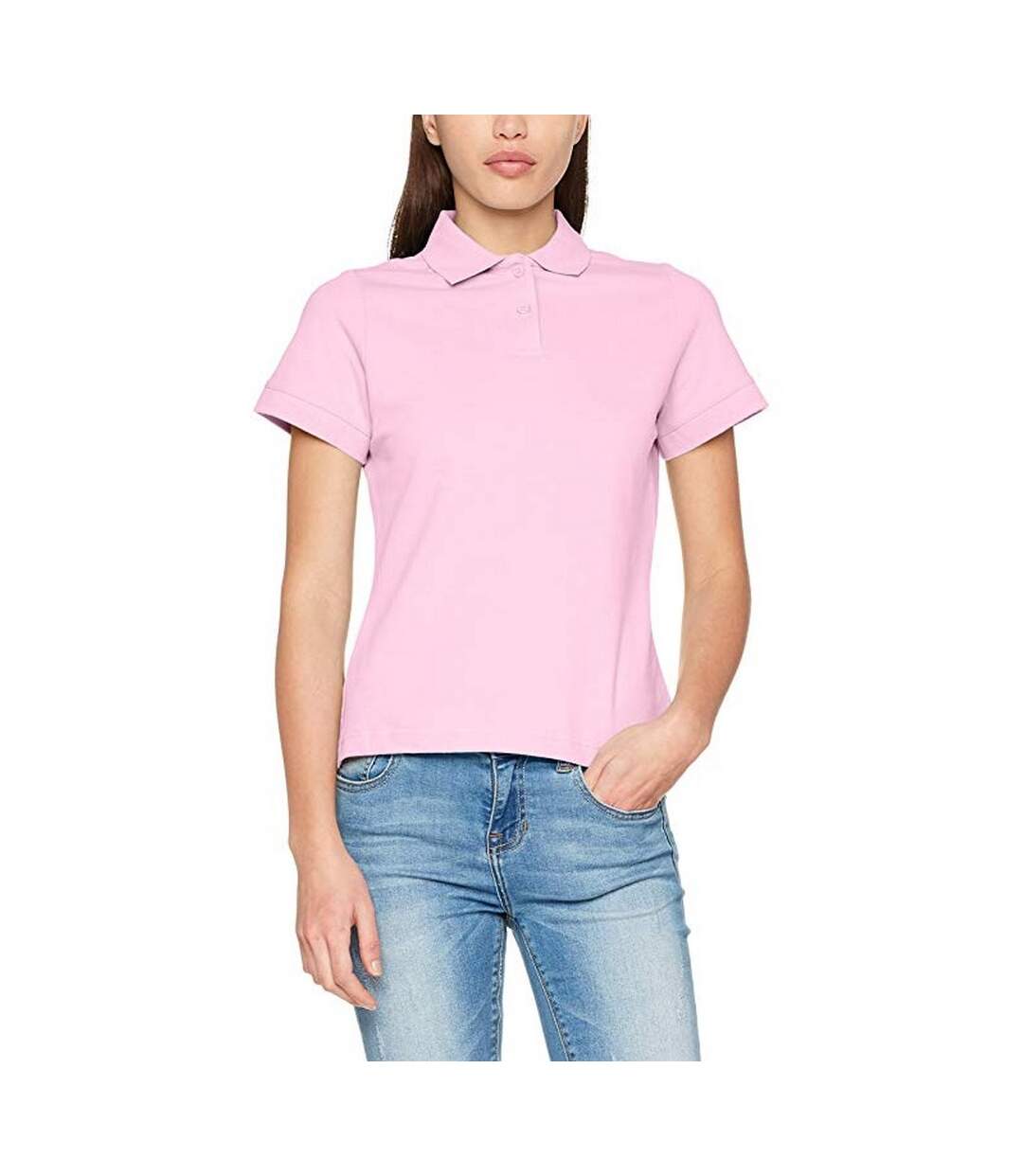 Polo premium femme rose clair Fruit of the Loom