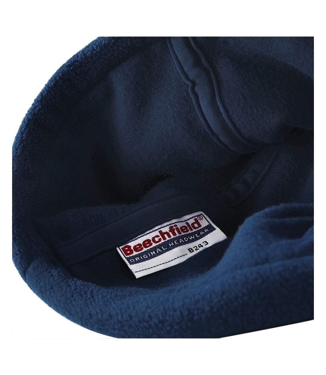 Bonnet polaire anti-bouloche femme bleu marine Beechfield