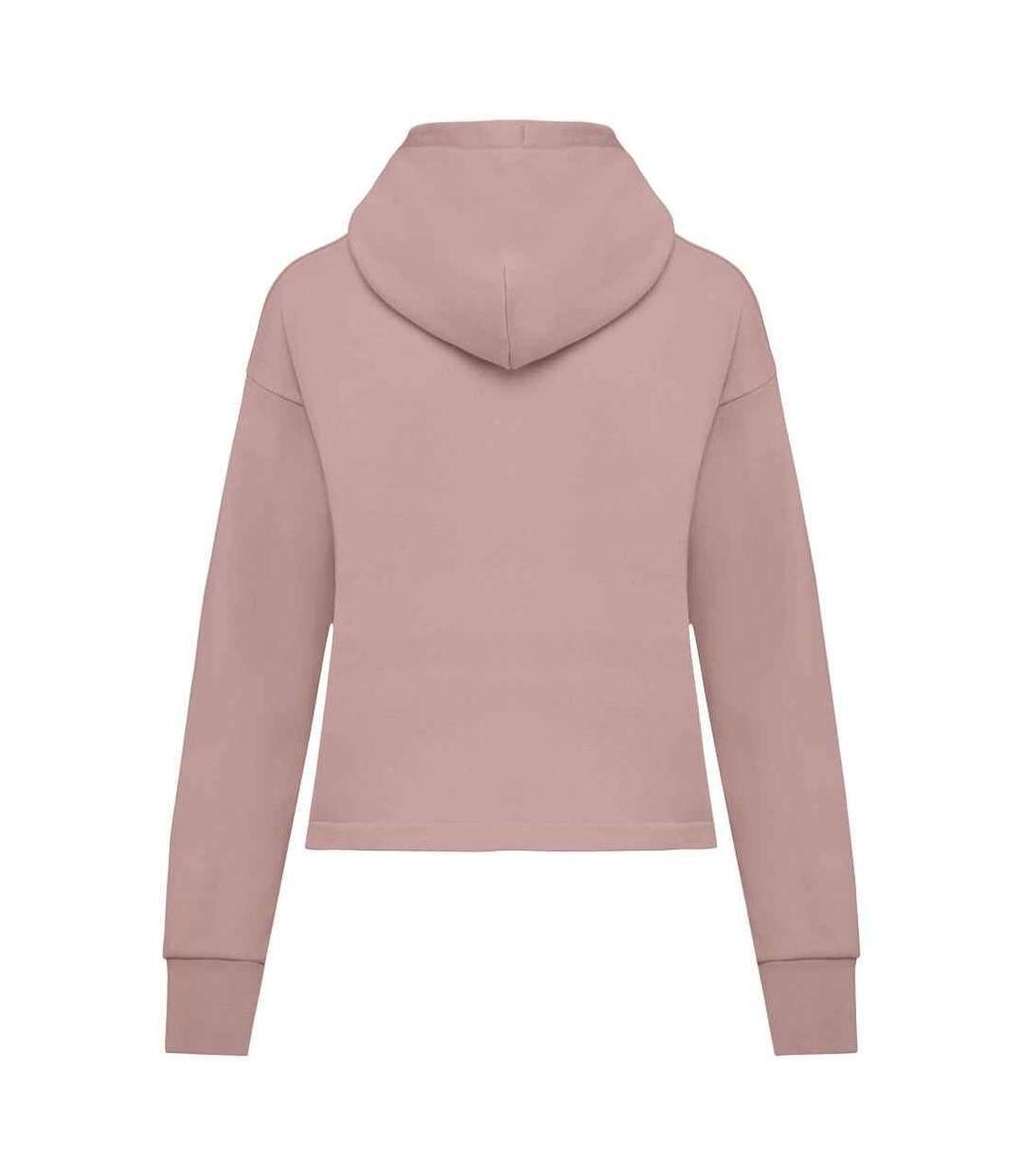 Womens/ladies full zip hoodie petal rose Native Spirit-2