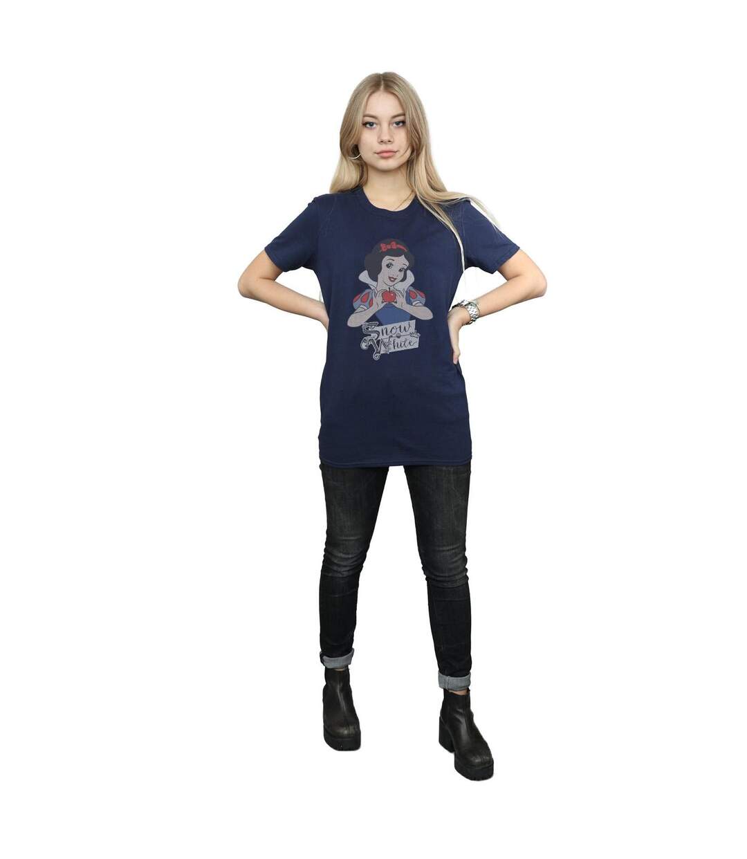 Disney Princess - T-shirt SNOW WHITE APPLE - Femme (Bleu marine) - UTBI42644-4