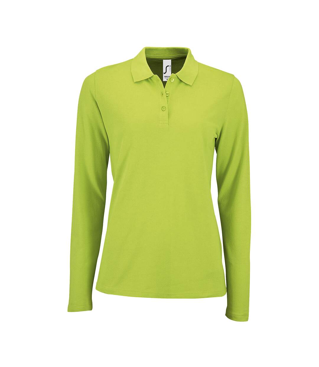 Polo manches longues perfect femme vert pomme SOLS