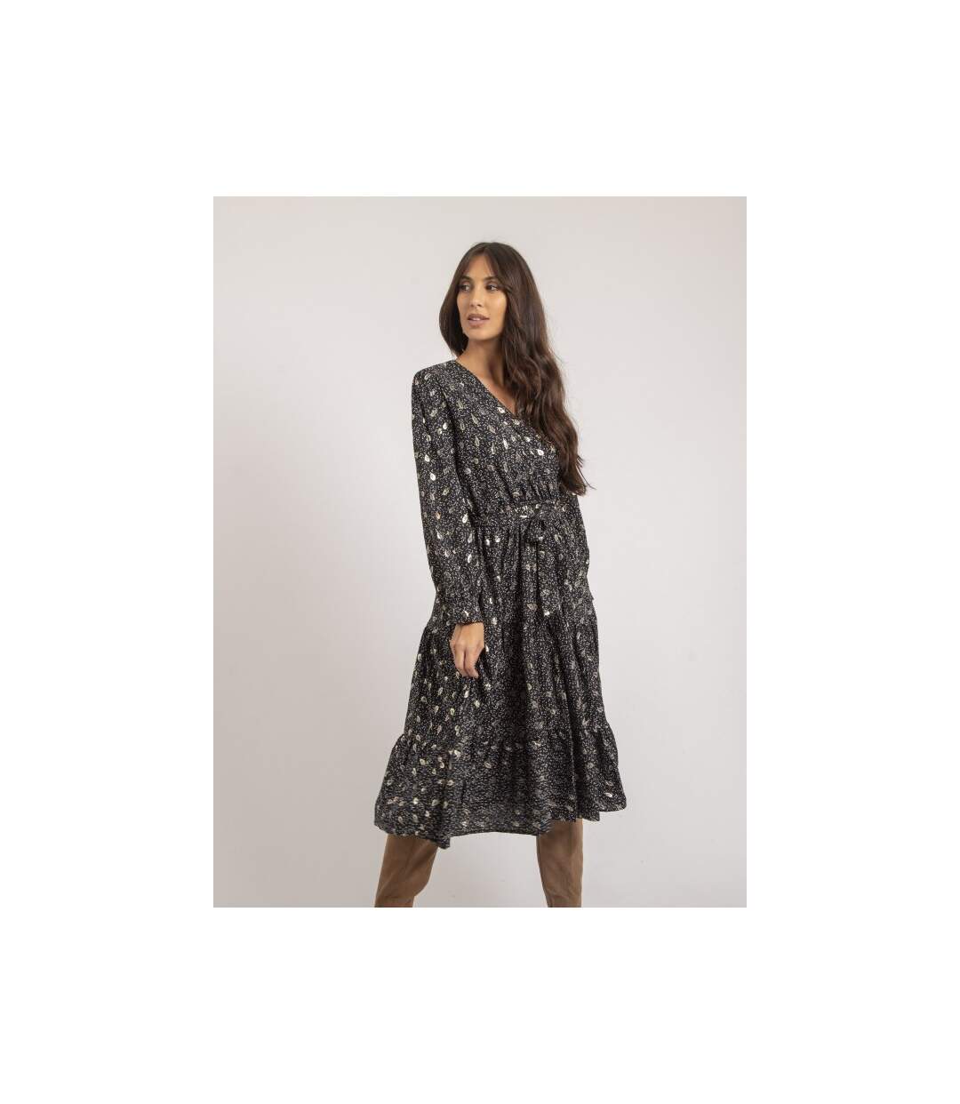 Robe mi-longue motifs IVELIA - Dona X Lisa-1