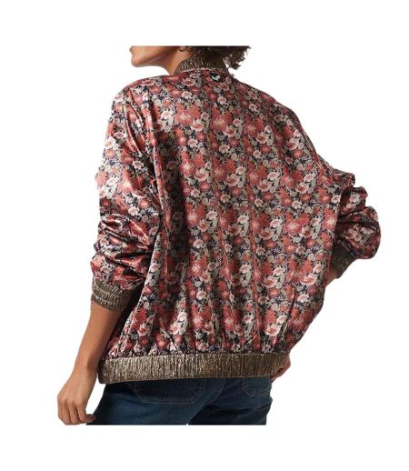 Veste fleuris rouge/noir femme kaporal pile