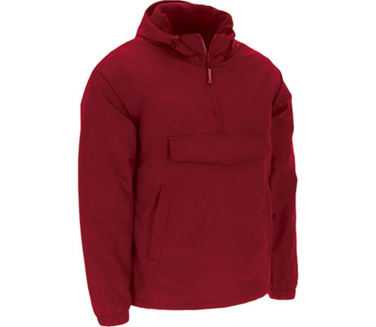 Sweat à capuche et demi-zip chaud et imperméable - Homme - OAK - rouge-1