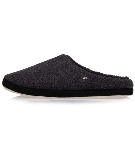 Isotoner Chaussons Mules homme ultra confortables et légers, semelle en cuir