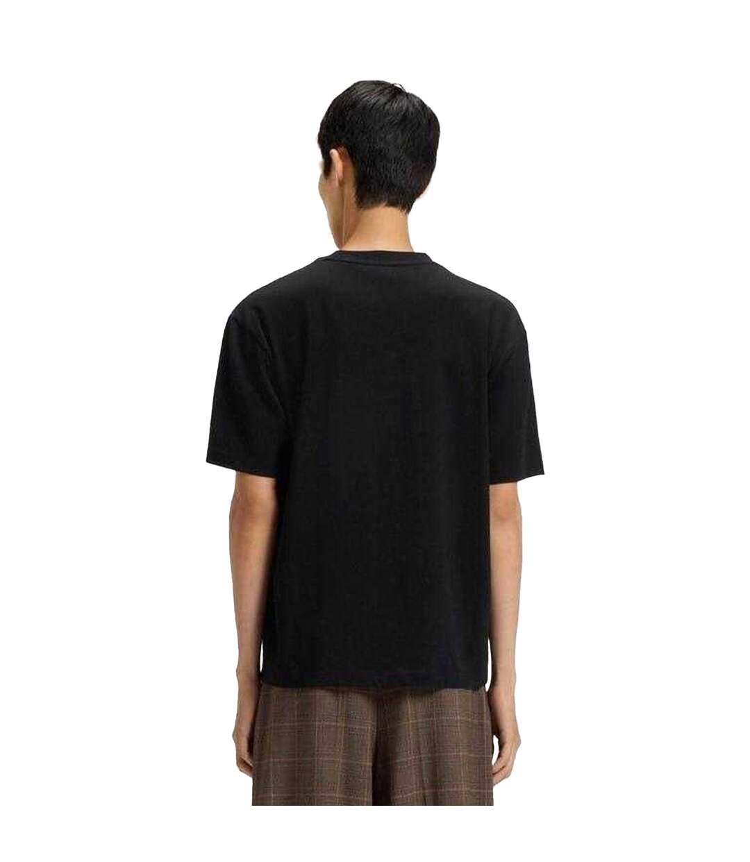 Mens Crew Neck Regular T-shirt Black Hugo-2