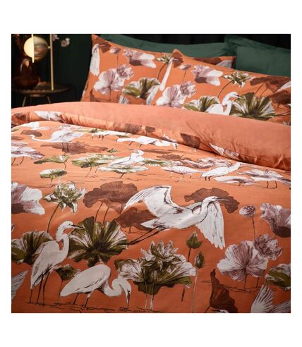 Tropics kushiro exotic sateen duvet cover set coral Wylder