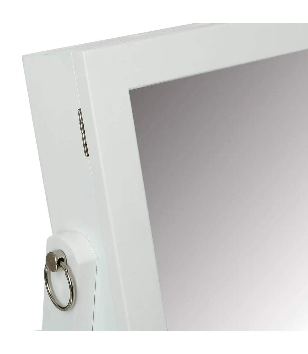 Armoire à Bijoux Avec Miroir Kristin 28cm Blanc-3