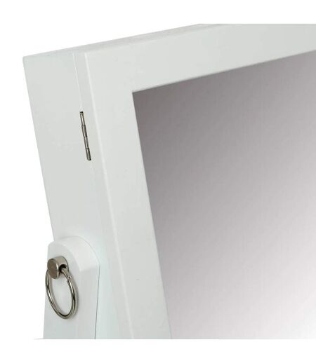 Armoire à Bijoux Avec Miroir Kristin 28cm Blanc