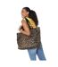 Leopard Print Tote Bag One Size Brown Black Bagbase-3