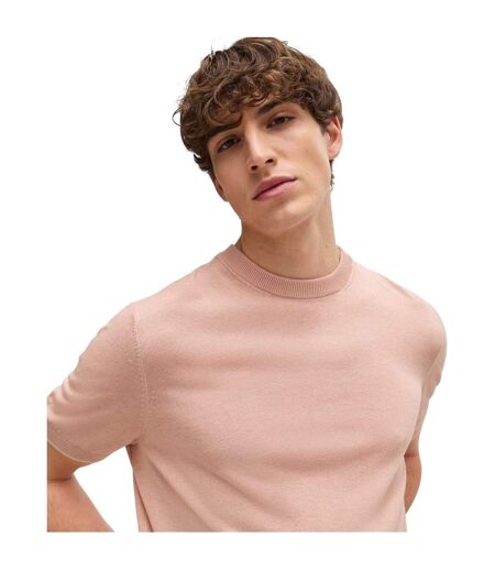 Mens Tramonte Knitted T-shirt Pink Boss