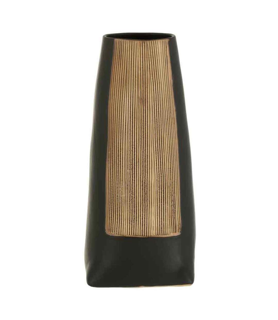 Vase Long Design en Céramique Maria 29cm Noir-1