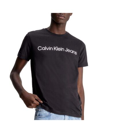 T-Shirt noir homme calvin klein jeanscore institutional - l