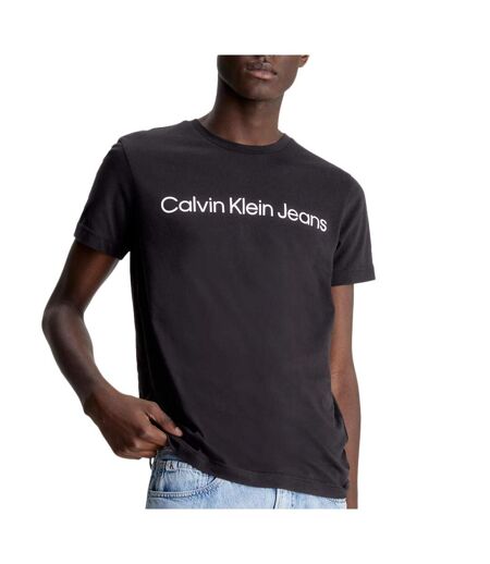 T-Shirt noir homme calvin klein jeanscore institutional - l