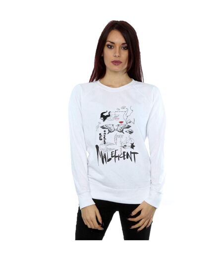 Disney Sweat Femme/Les femmes Maleficent Mistress Of Evil Growing Wild Collage Sweatshirt (Blanc) - UTBI26438