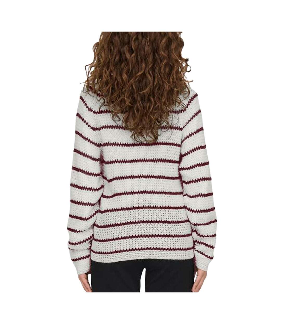 Pull blanc/rouge femme jdy ellen - l-2