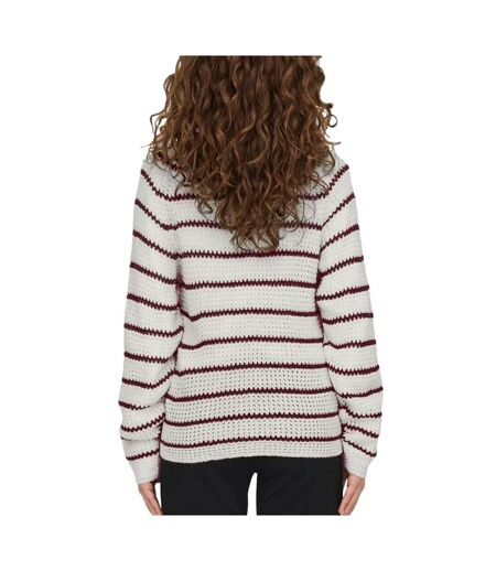 Pull blanc/rouge femme jdy ellen - l