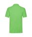 Mens premium cotton pique polo shirt lime Fruit of the Loom