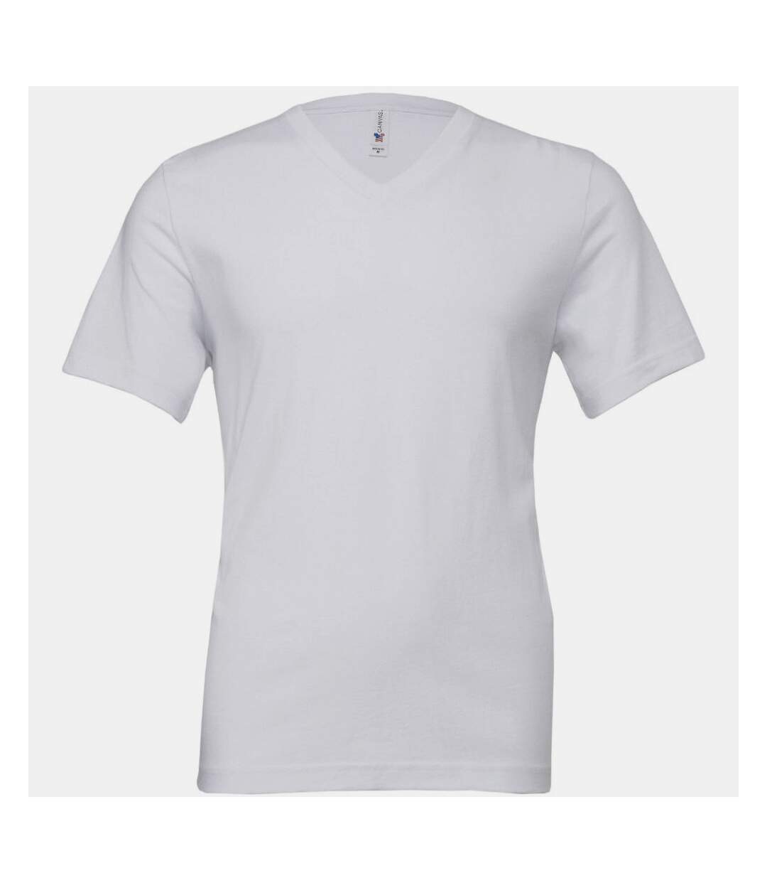 Canvas t-shirt à col v 100% coton homme blanc Bella + Canvas