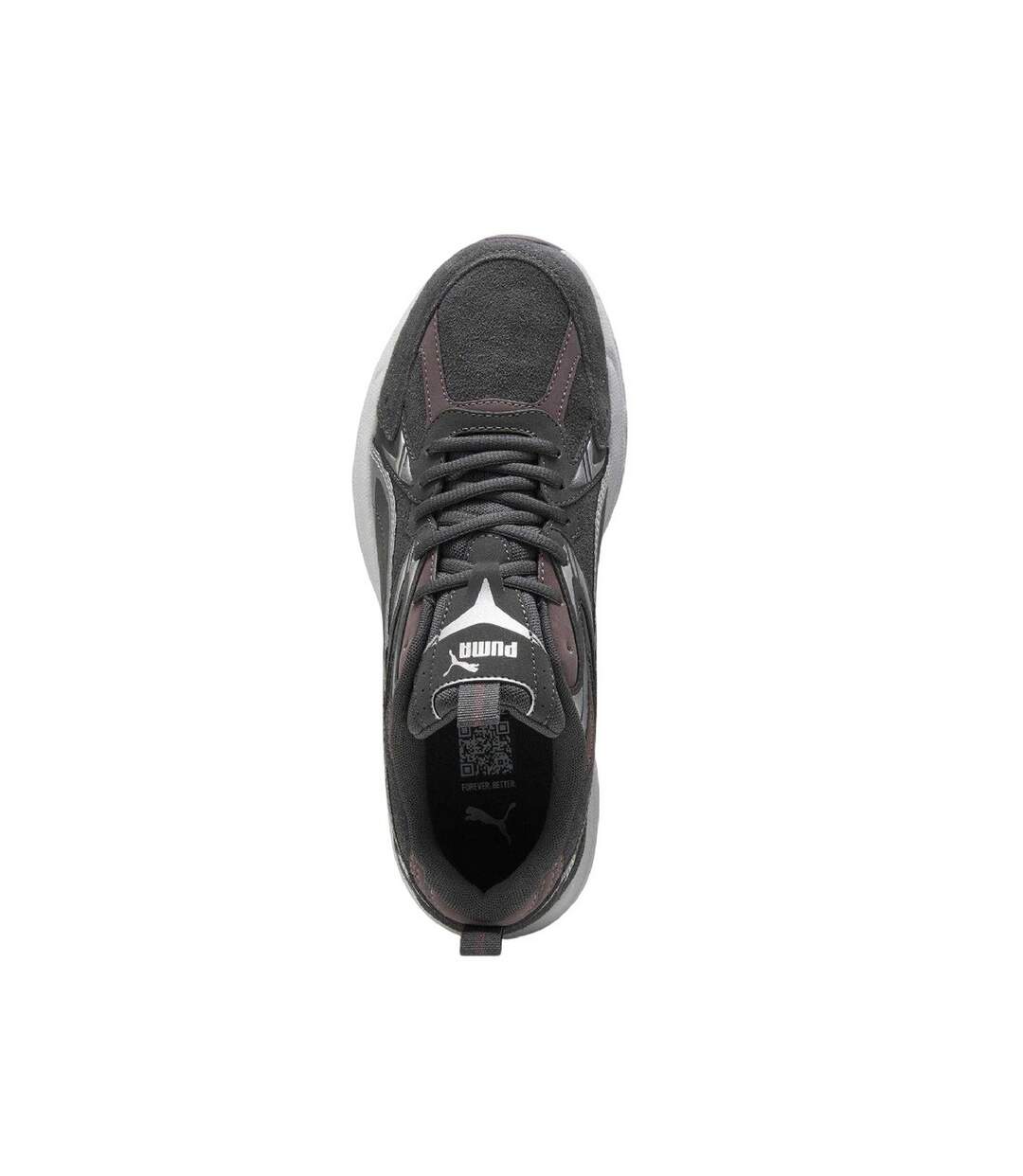 Mens Milenio Tech Leather Low Trainers Slate White Puma-4