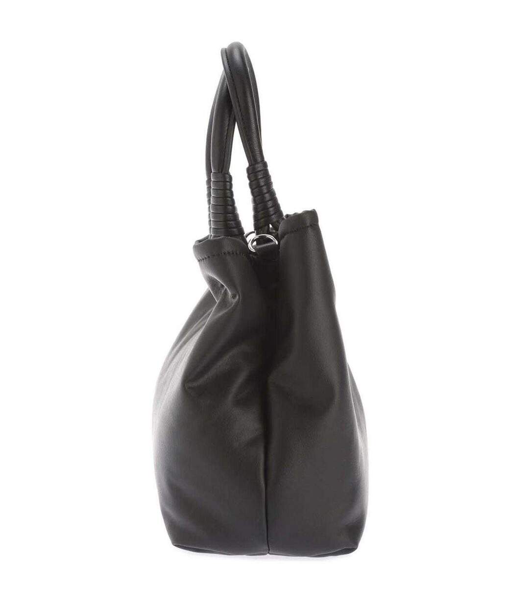 Faux Leather Tote Bag One Size Black Emporio Armani-4