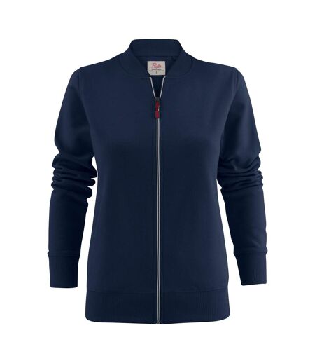 Womens/ladies Javelin Sweat Jacket Navy Printer