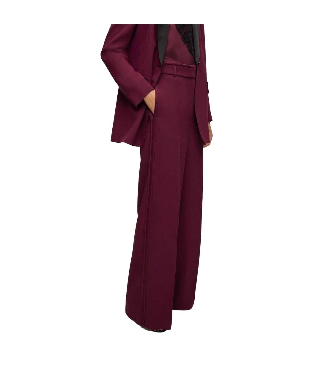 Pantalon Motif/style Uni Femme Rouge Boss-4