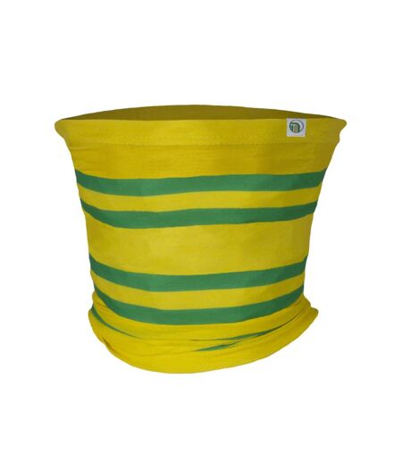 Unisex Adult Newton Heath Striped Snood One Size Yellow Fan Originals