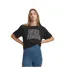 Womens/ladies Varsity Oversized T-shirt Black White Under Armour-1