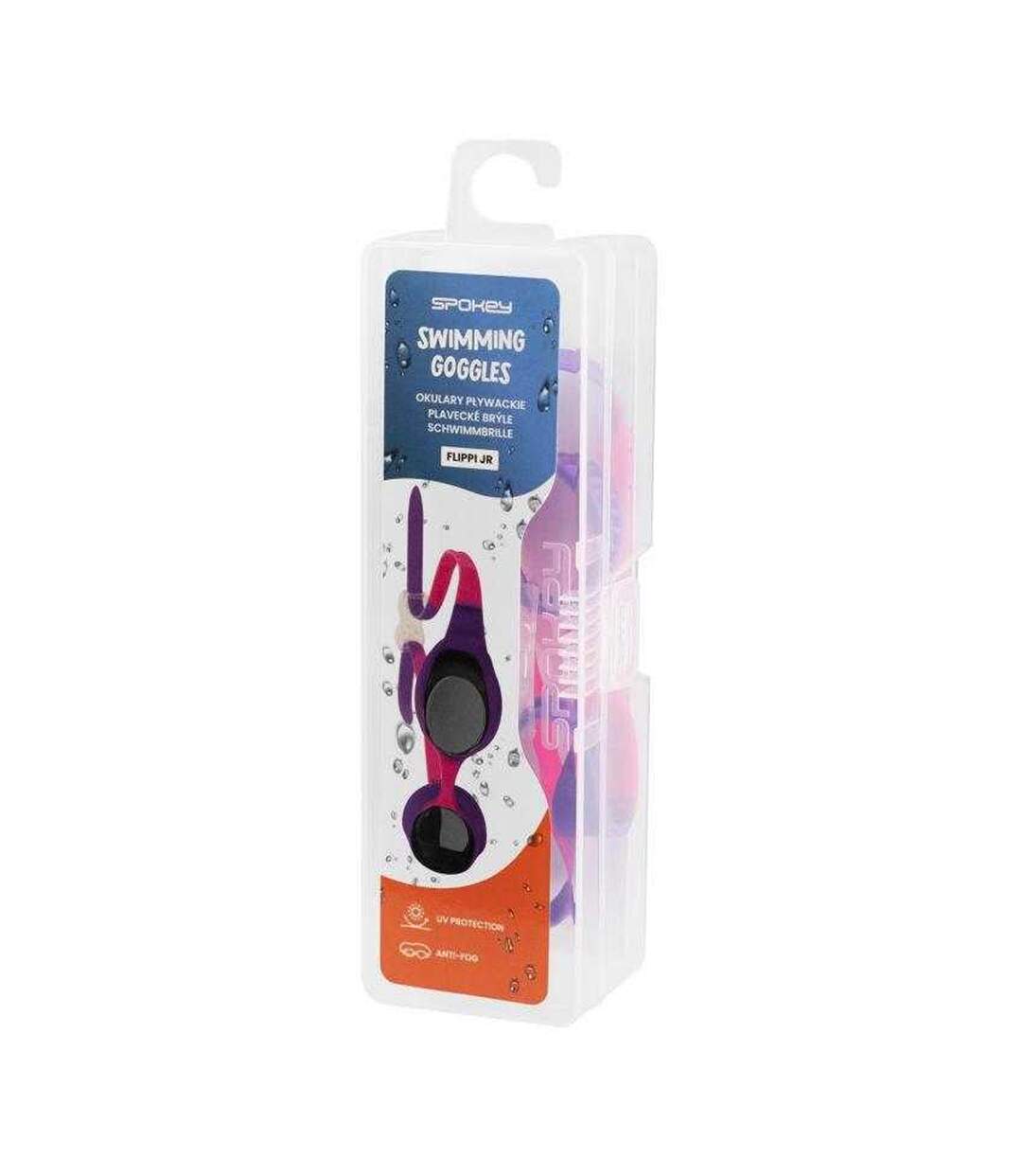 Childrens/kids Flippi Swimming Goggles Violet Pink Spokey-3
