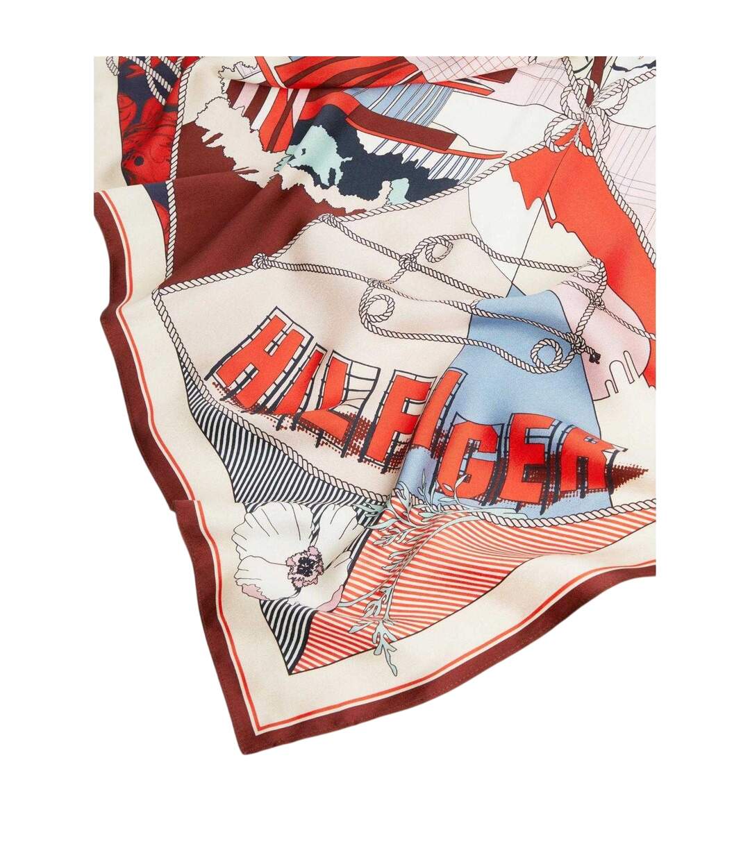 Écharpe Motif/style Floral Taille Unique Blanc Beige Clair Tommy Hilfiger-3