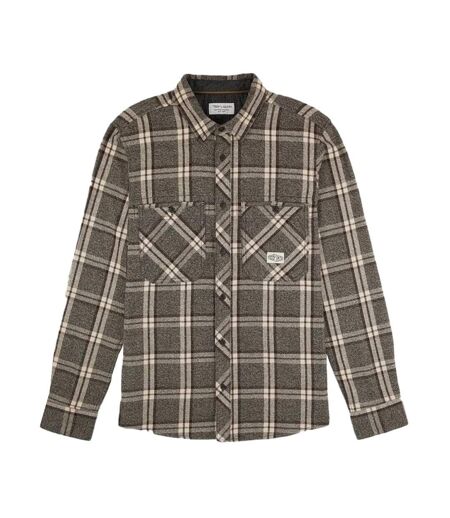 Chemise Marron à Carreaux Homme Teddy Smith 10716621D - L