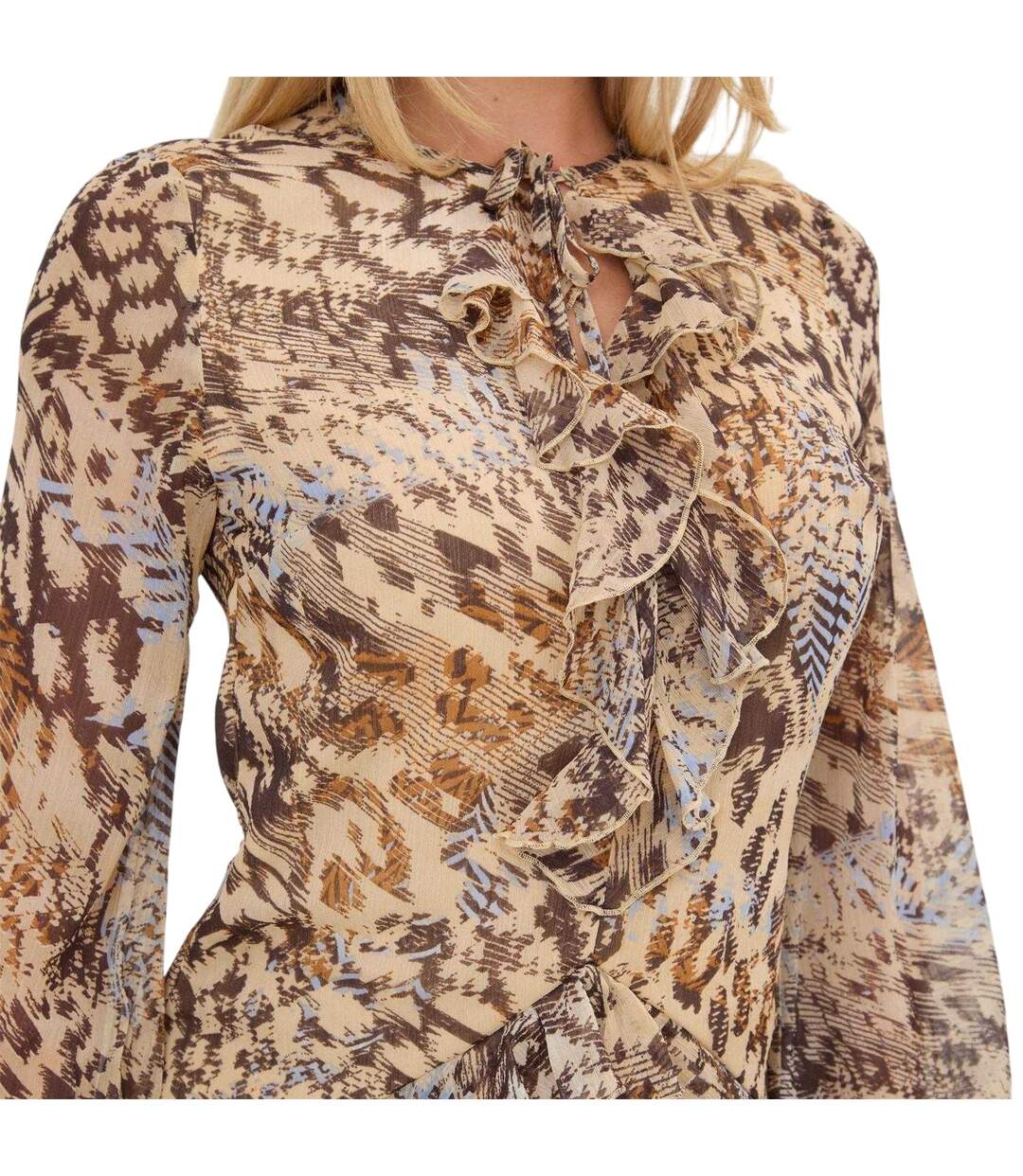 Robe Courte Motif/style Volanté Femme Marron I Saw It First-4