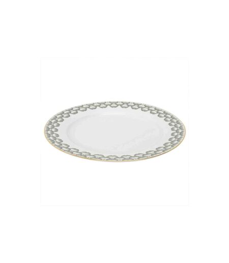 Lot de 6 Assiettes Plates Ginko 26cm Blanc