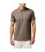 Mens Stripe Quarter Zip Polo Shirt Cashew Armani Exchange-1