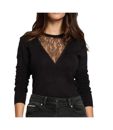 Pull noir femme morgan jauge