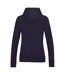 Womens/ladies girlie college hoodie new french navy Awdis