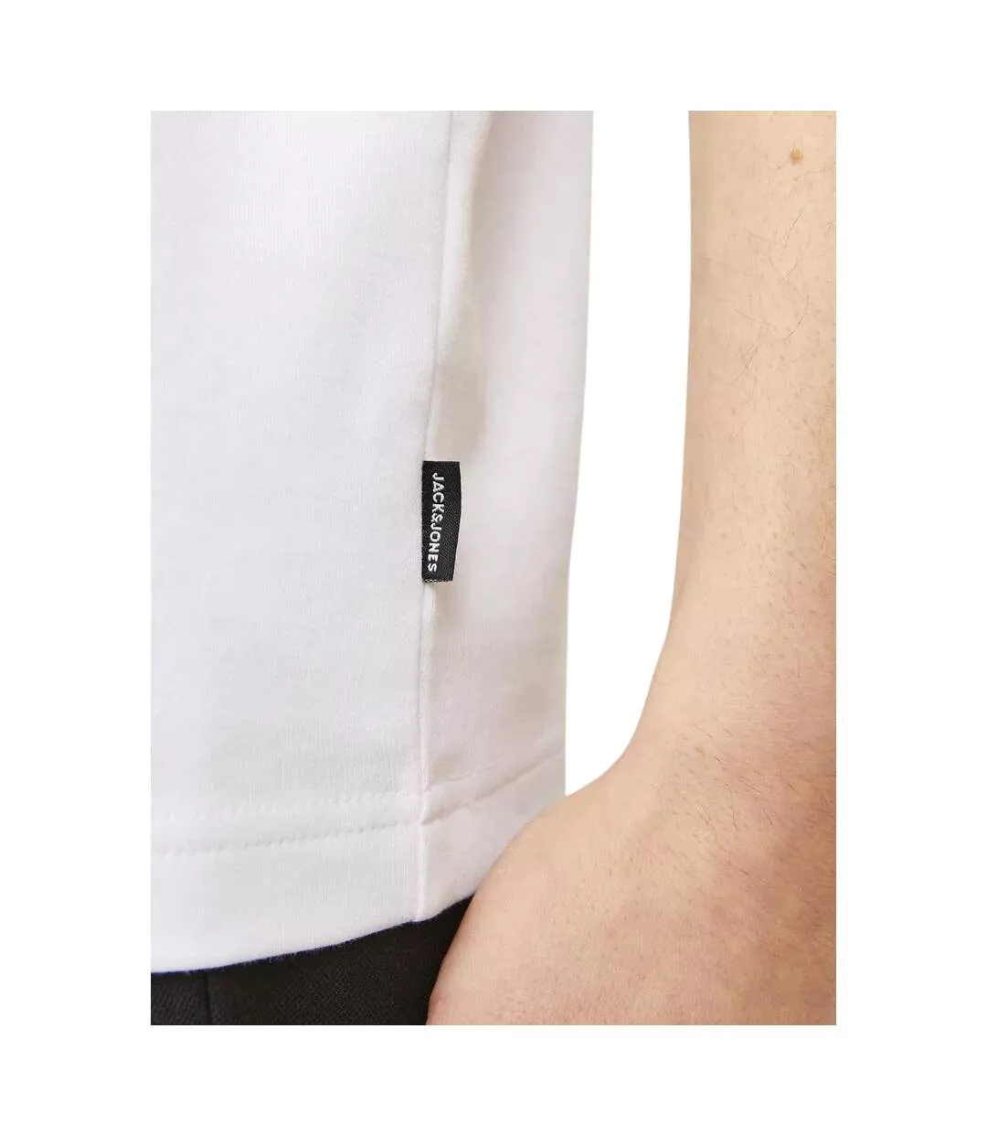 T-shirt Chad Branding Homme Blanc Jack And Jones-4