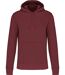 Sweat à capuche écoresponsable - Homme - K4027 - rouge vin