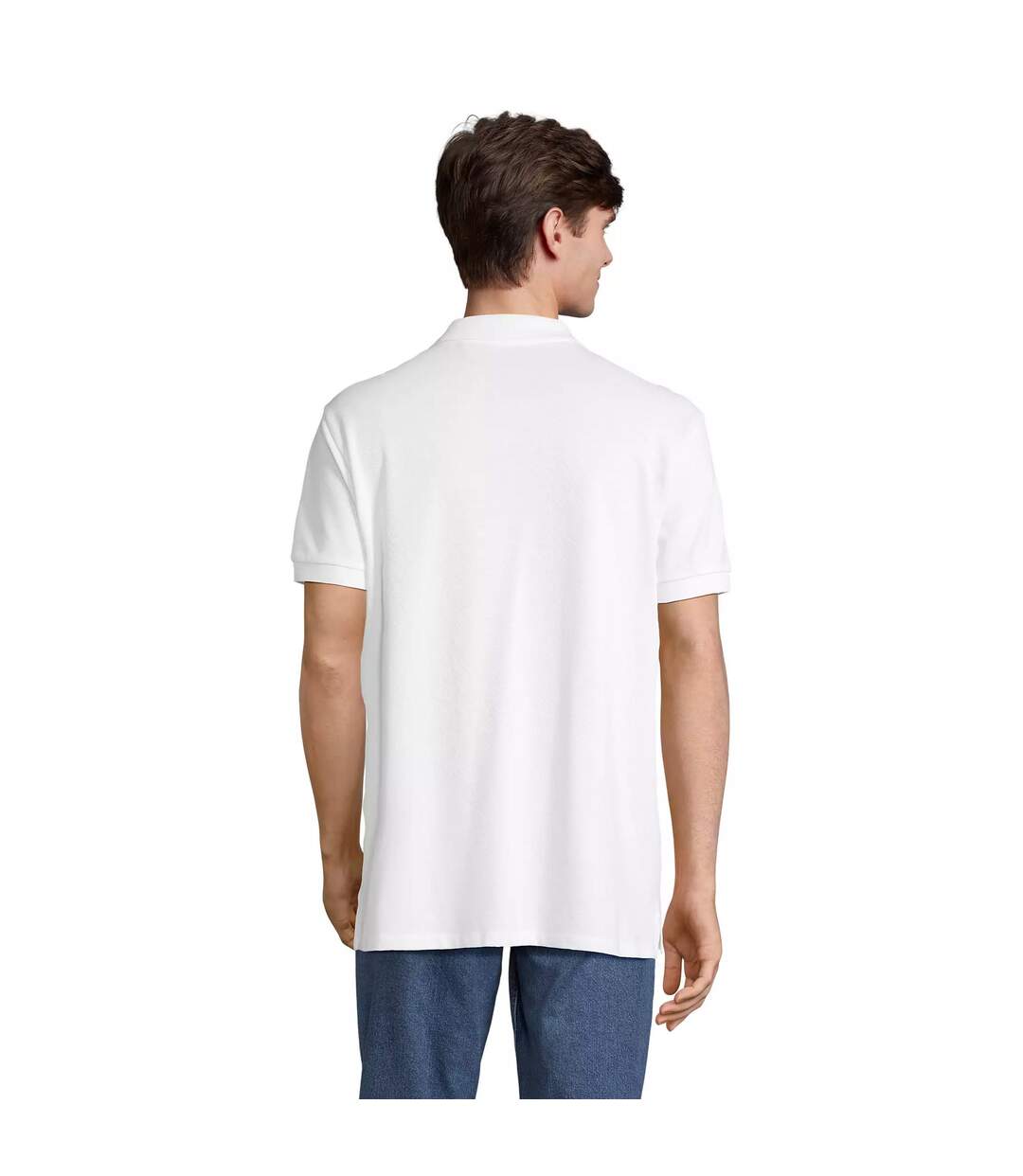 Unisex Adult Pacific Pique Twin Needle Stitch Polo Shirt White SOLS-2