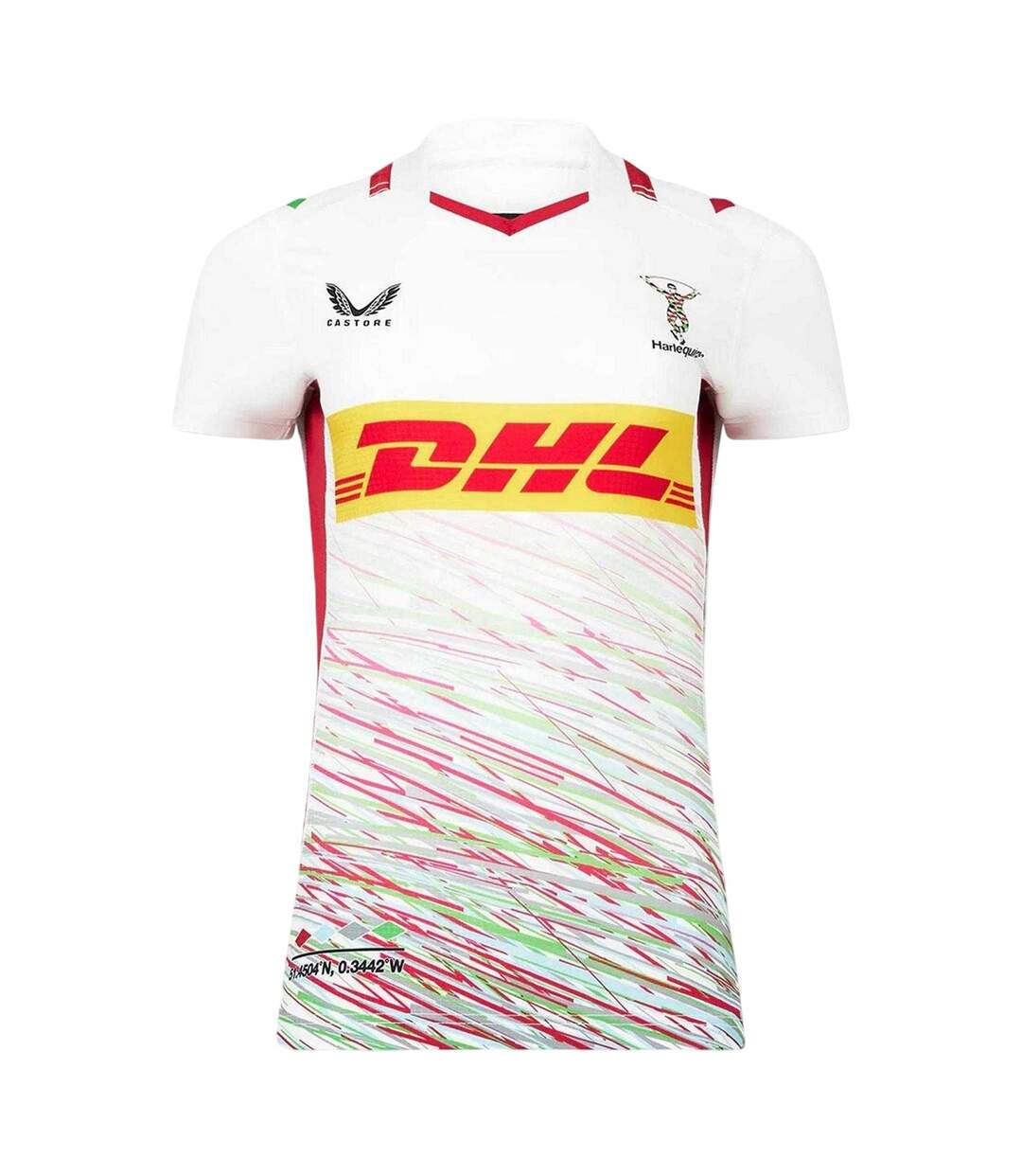 Maillot Extérieur Harlequins F.c. Femme Blanc Fraise Des Bois Castore-1