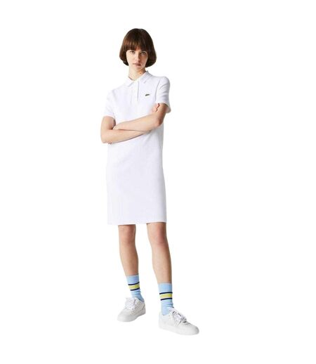Robe Polo Manches Courtes Femme Blanc Lacoste