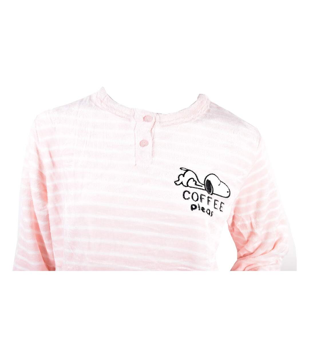 Pyjama Femme Long SWEET SECRET Q1578 POLAIRE ROSE-3