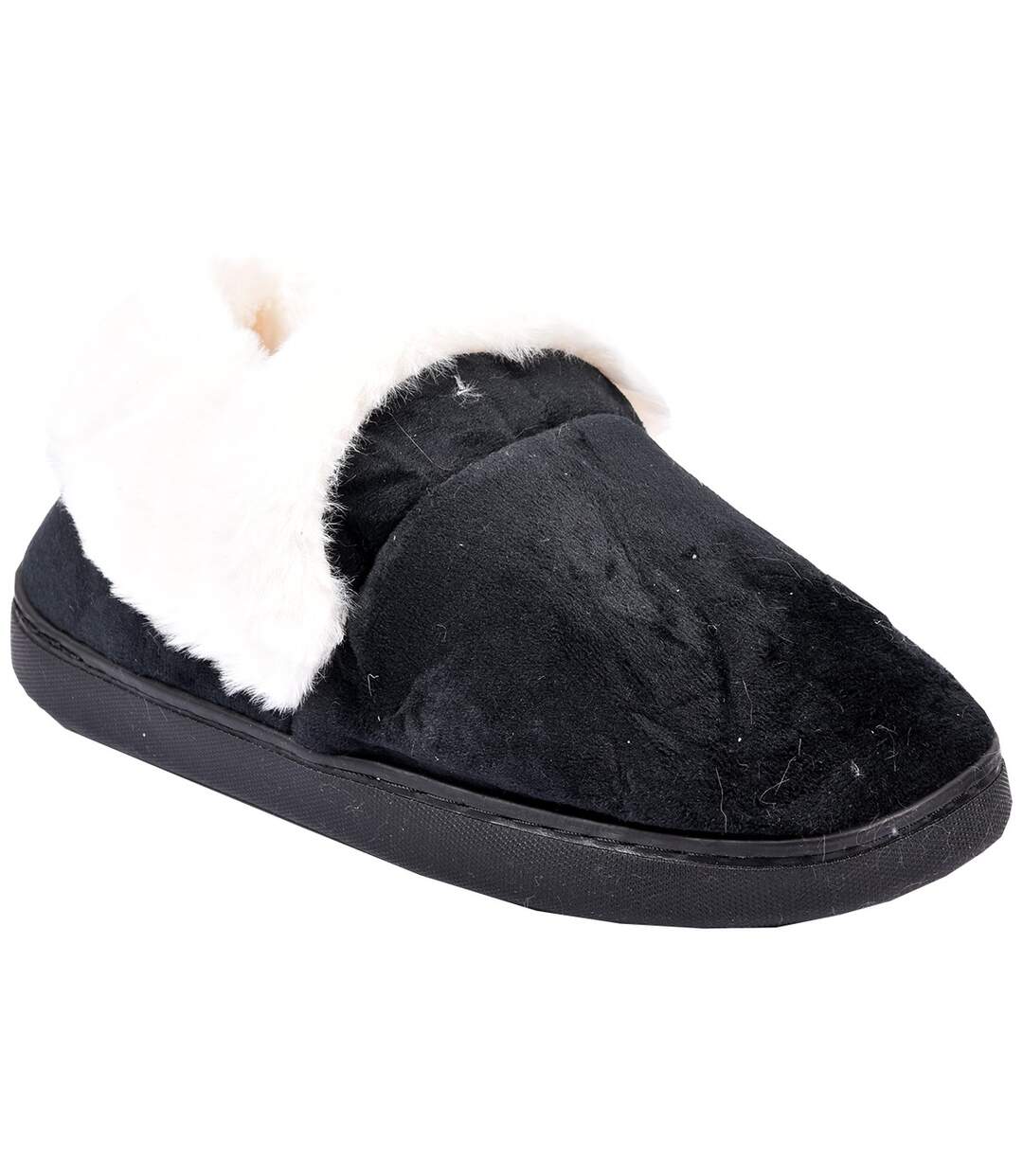 PANTOUFLE Femme Chausson COCOONING MD8698 NOIR