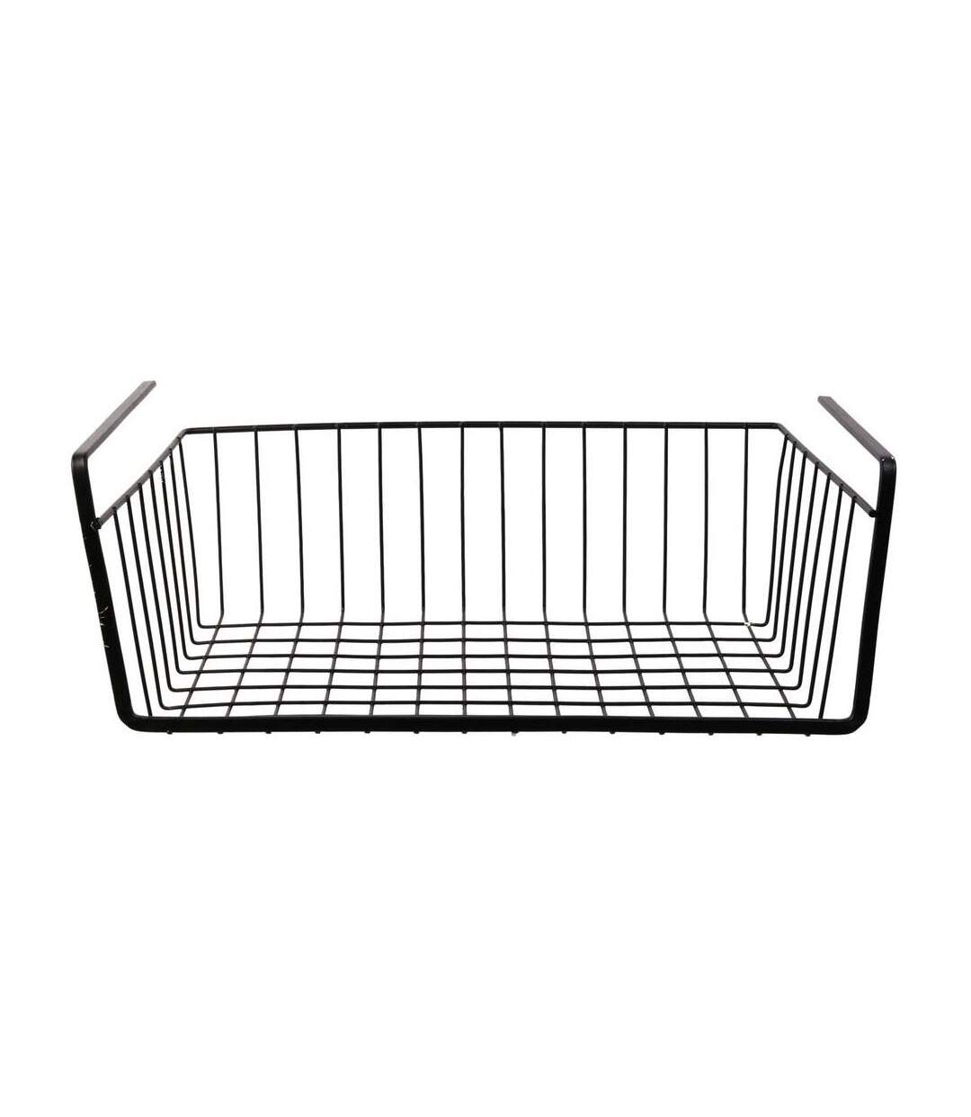 Panier suspendu en métal filaire noir Longueur 40cm-3