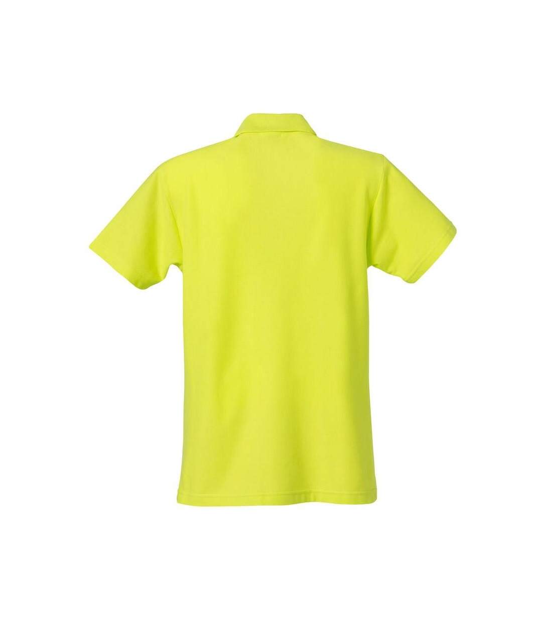 Polo Basic Homme Vert Fluo Clique-2
