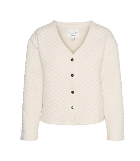 Gilet ecru femme vero moda vinnie - l